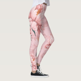 Leggings van roze bloemen