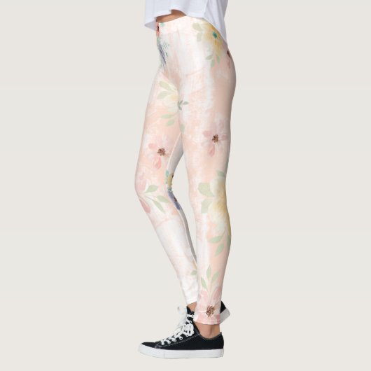 Leggings van roze Floral (Links)