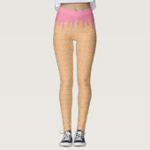 Leggings van roze ijssmelterijtjes op weekwafels (Voorkant)