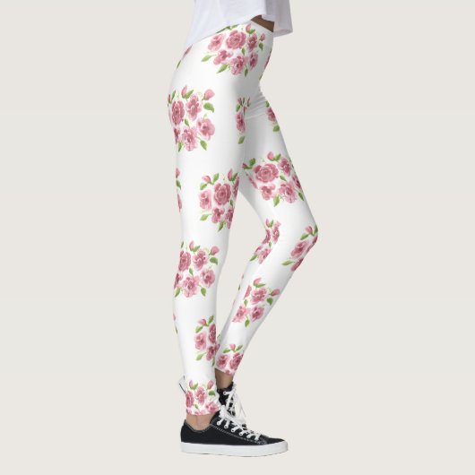 Leggings van roze posieën (Rechts)