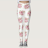 Leggings van roze posieën (Voorkant)