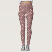 Leggings van Rust Brown Women's Polka Dot (Voorkant)