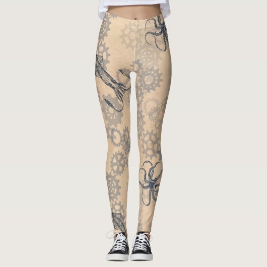 leggings van steampunk octopus (Voorkant)