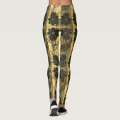 Leggings van steenkool Steampunk en tandwielen (Achterkant)