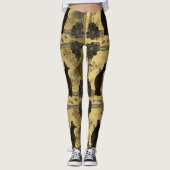 Leggings van steenkool Steampunk en tandwielen (Voorkant)