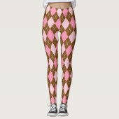 Leggings van Sun Goddess - Brown en Pink Diamonds (Voorkant)