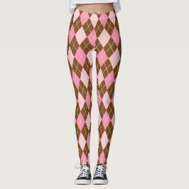 Leggings van Sun Goddess - Brown en Pink Diamonds