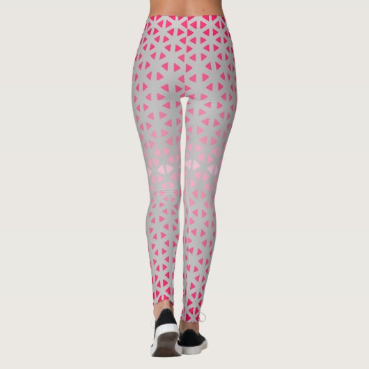 Leggings van Triangle.Pattern.shade.pink.02 Lgrey  (Achterkant)
