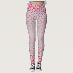 Leggings van Triangle.Pattern.shade.pink.02 Lgrey