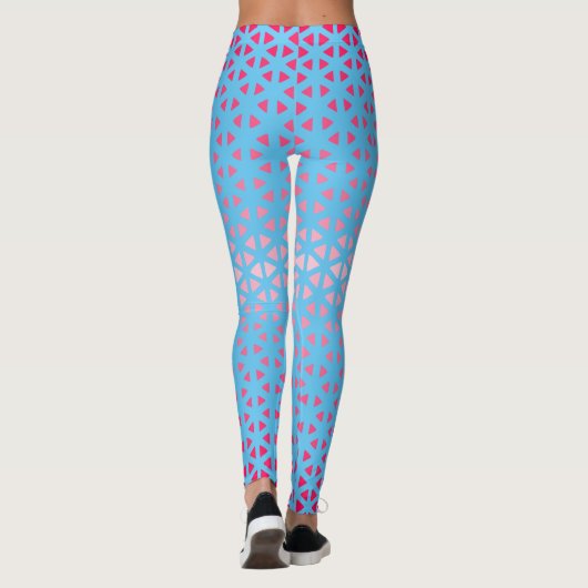 Leggings van Triangle.Pattern.shade.roze.02 LBlue (Achterkant)