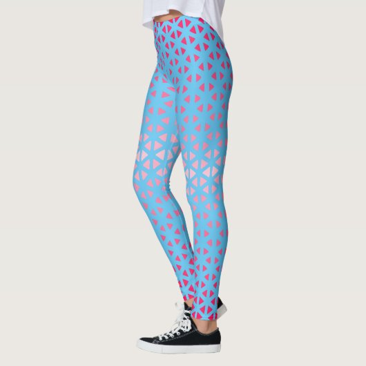 Leggings van Triangle.Pattern.shade.roze.02 LBlue (Links)