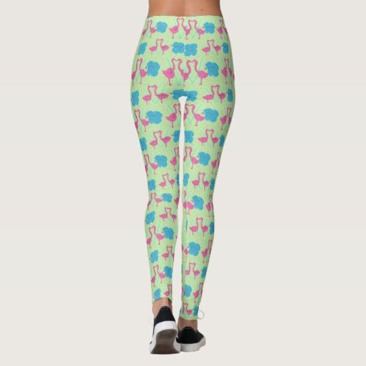 Leggings van tropisch Flamingo patroon (Achterkant)