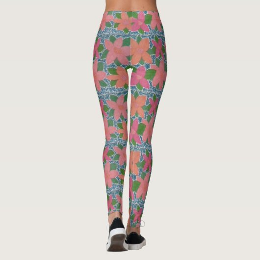 Leggings van tropische flora (Achterkant)
