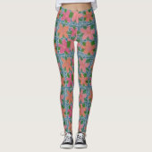 Leggings van tropische flora (Voorkant)