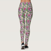 Leggings van tropische Floral, roze (Achterkant)
