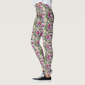 Leggings van tropische Floral, roze (Links)