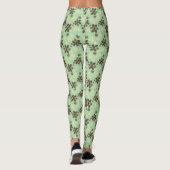 Leggings van tropische groene Floral (Achterkant)