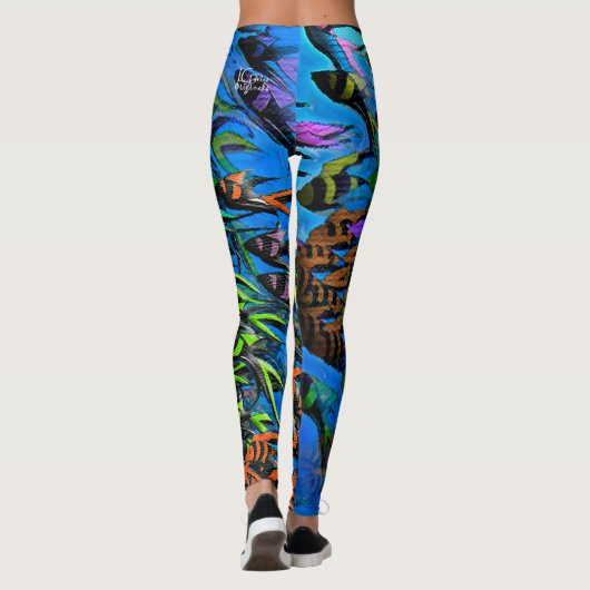 Leggings van tropische vissen (Achterkant)