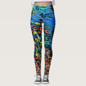 Leggings van tropische vissen (Voorkant)