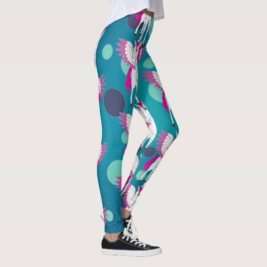 Leggings van Unicorn Party Blue Stippen (Rechts)
