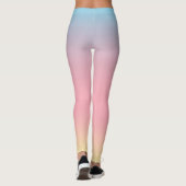 Leggings van Unicorn - pastel Ombre gradiënt (Achterkant)