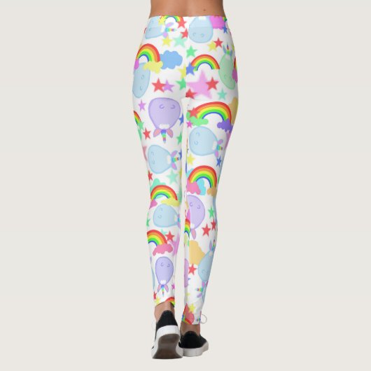 Leggings van Unicorns en regenbogen (Achterkant)