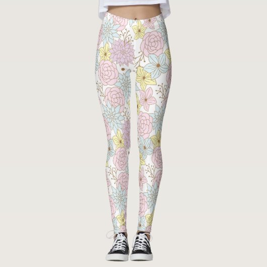 leggings van veerbloemen (Voorkant)