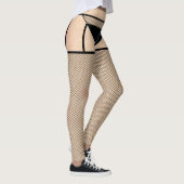 Leggings van visnetkousen en van zwarte knikkel (Rechts)