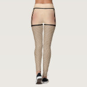 Leggings van visnetkousen en van zwarte knikkel (Achterkant)