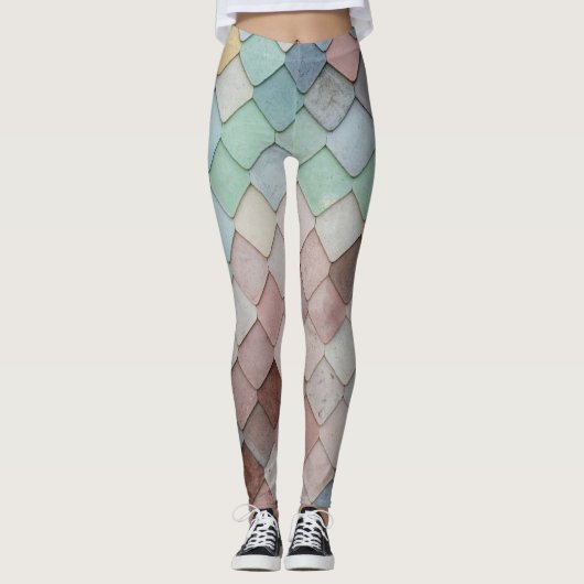 Leggings van vrouwen | Eco Fitness Mozaïek (Voorkant)