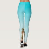 Leggings van vrouwen | Eco Fitness Palms & Sky (Achterkant)