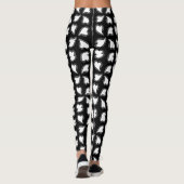 Leggings van vrouwen met een zwart/wit hart (Achterkant)