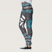 Leggings van vrouwen met een zwarte of blauwe kers (Links)