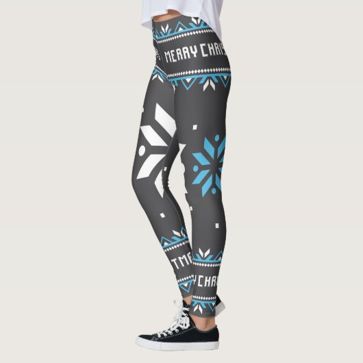 Leggings van vrouwen met een zwarte of blauwe kers (Links)