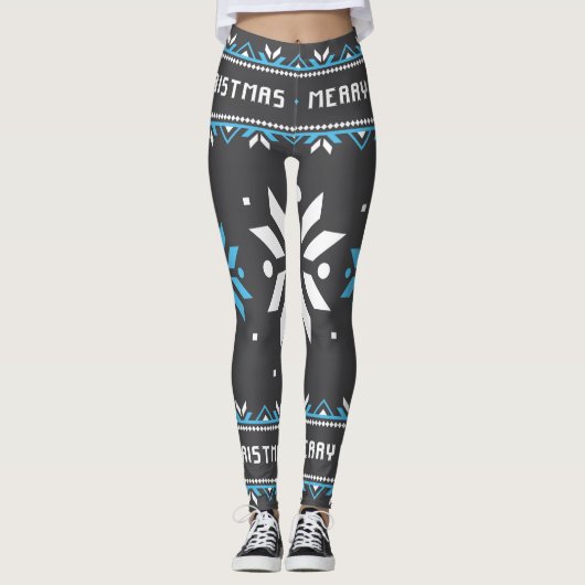 Leggings van vrouwen met een zwarte of blauwe kers (Voorkant)
