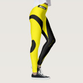 Leggings van vrouwen Zwart geel (Rechts)