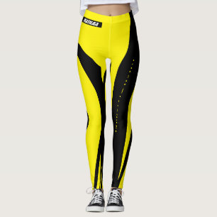 Leggings van vrouwen Zwart geel
