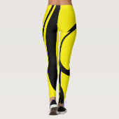 Leggings van vrouwen Zwart geel (Achterkant)