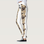 Leggings van White Fun en Funky Pastel Pug Dog (Links)