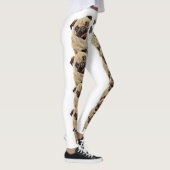Leggings van White Fun en Funky Pastel Pug Dog (Rechts)