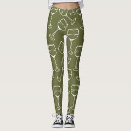 Leggings VAN WIJNGLASPATROON