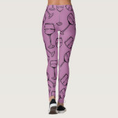 Leggings VAN WIJNGLASPATROON (Achterkant)