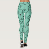 Leggings VAN WIJNGLASPATROON (Achterkant)