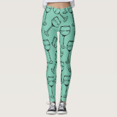 Leggings VAN WIJNGLASPATROON (Voorkant)