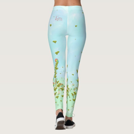 Leggings van wilde bloemen (Achterkant)