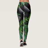 Leggings van wilde tropische Oerwouden palmbomen (Achterkant)