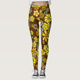 Leggings van wilde wonderbloemen, schimmelachtige 