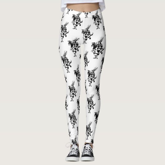 Leggings van witte konijnen (Voorkant)