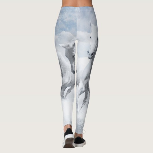 Leggings van witte paarden (Achterkant)