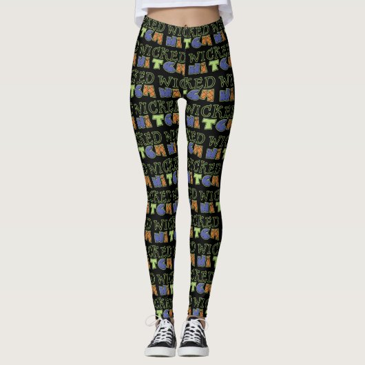 Leggings van Wschopte Witch Halloween (Voorkant)